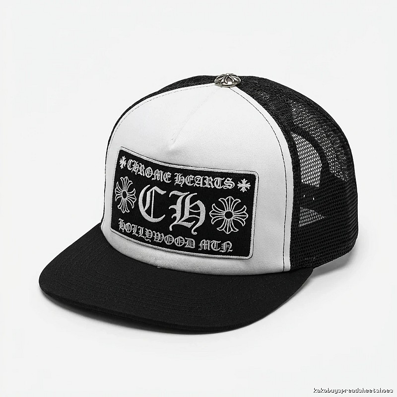 Chrome Hearts Black and White Trendy and Cool Wind Cap