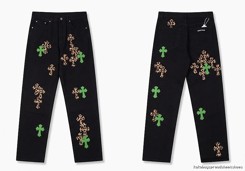 Chrome Hearts black trendy cross jeans