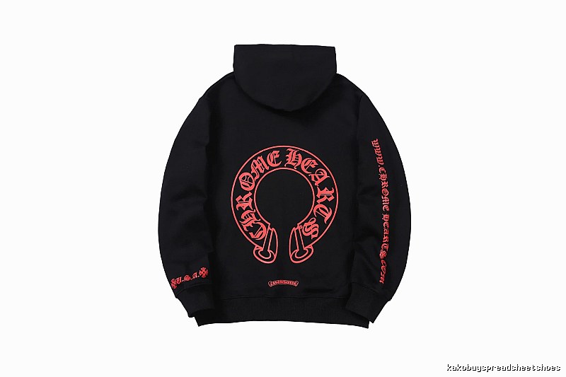 Chrome Hearts Casual Cross graphic hoodie Black Blue Cross for Comfortable Styling
