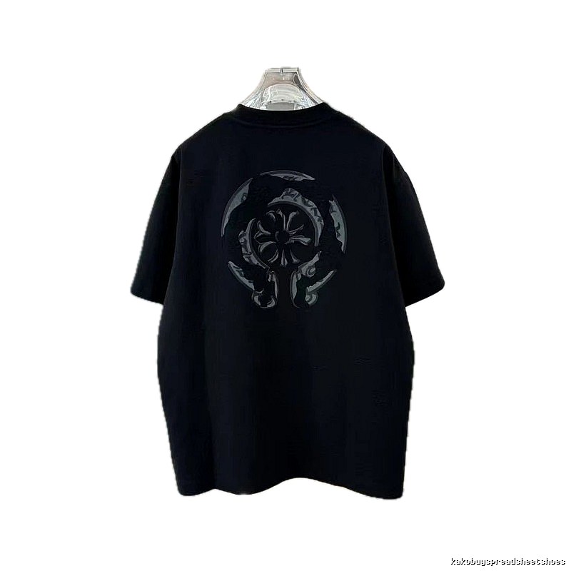 Chrome Hearts Circular Relief Street Style Black Short-sleeve T-shirt