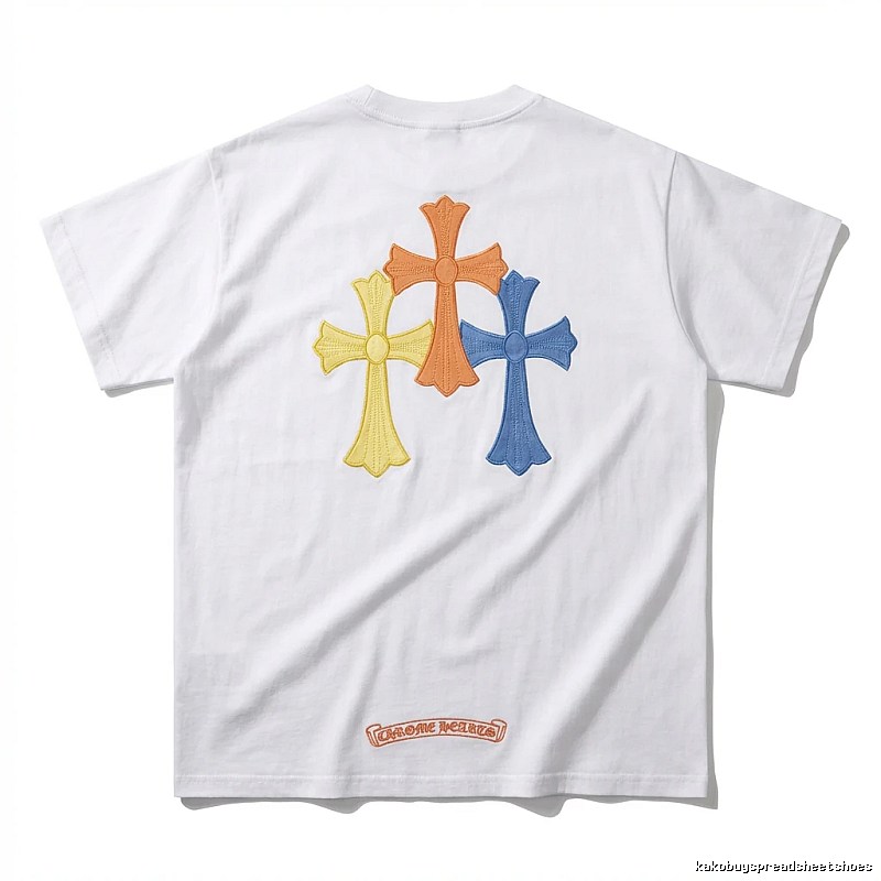 Chrome Hearts Colorful Cross White T-shirt