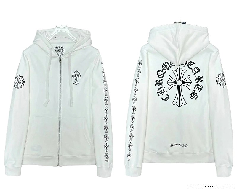 Chrome Hearts Cross Cool Style White Hoodie