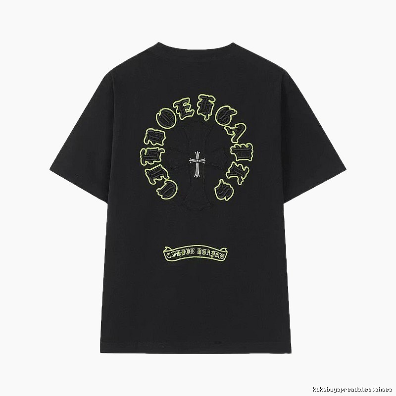 Chrome Hearts Cross Embroidered Street Style Black T-Shirt