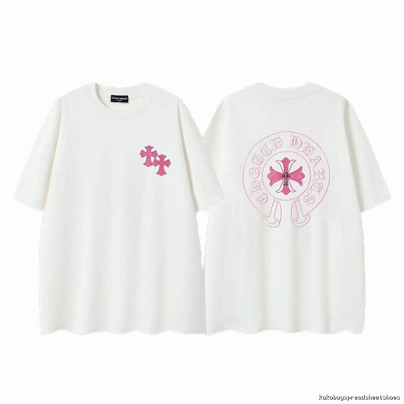 Chrome Hearts Cross Embroidered Street-style Off-white T-shirt