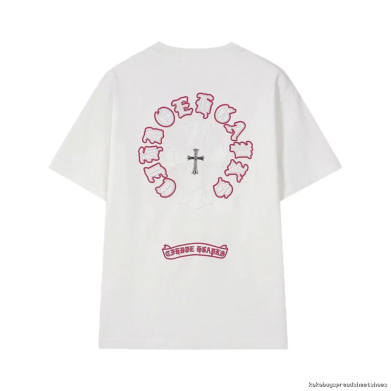 Chrome Hearts Cross Embroidered Street Style White T-Shirt