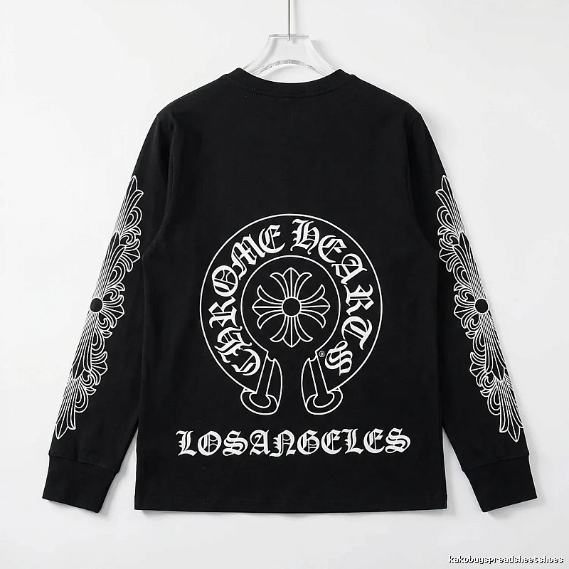 Chrome Hearts Cross Flower Dark Style Black Long Sleeve