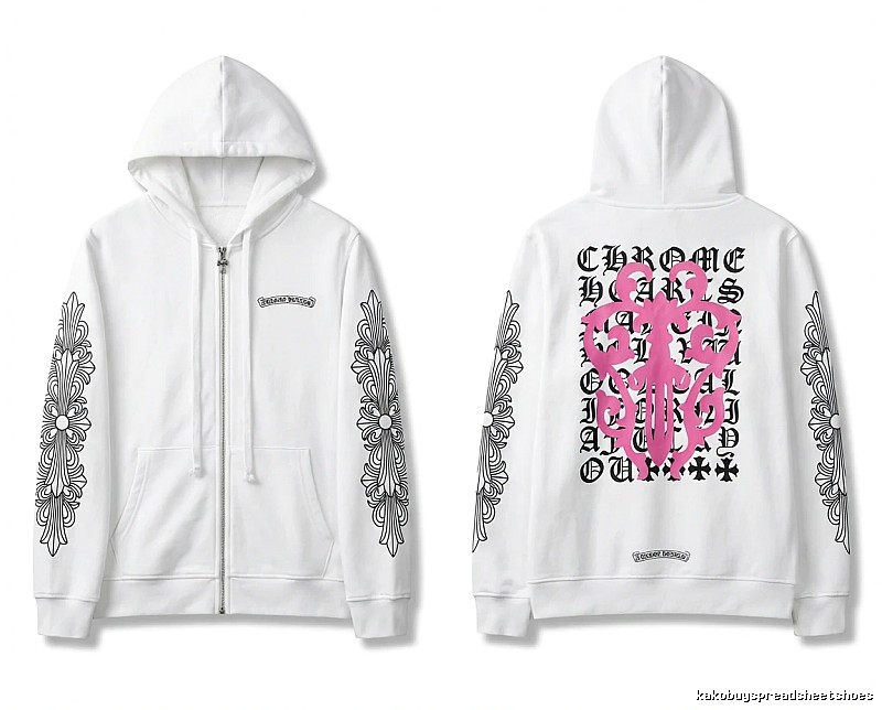 Chrome Hearts Cross Flower Trendy and Cool Style White Sweatshirt