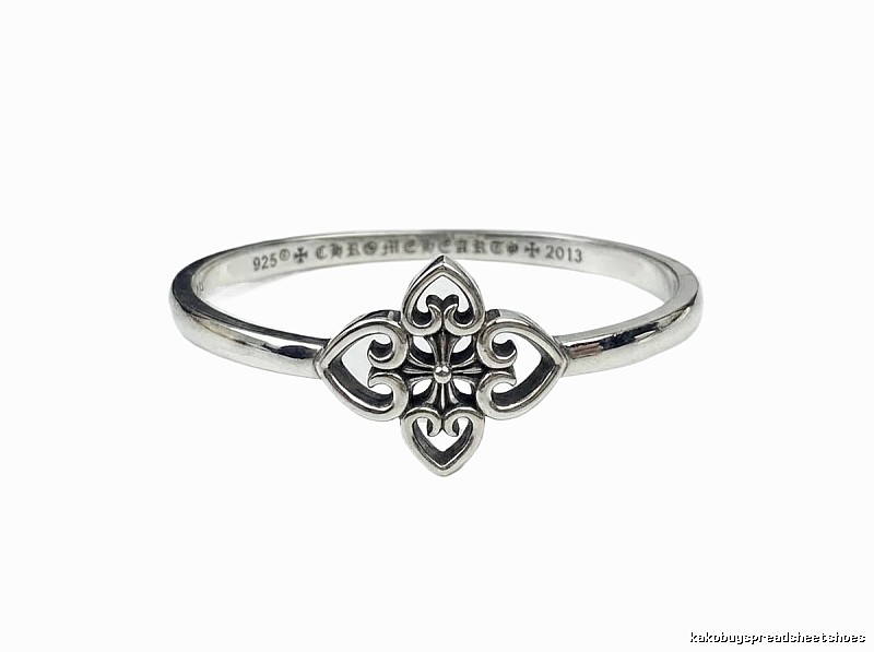 Chrome Hearts Cross Flower Vintage Silver Ring