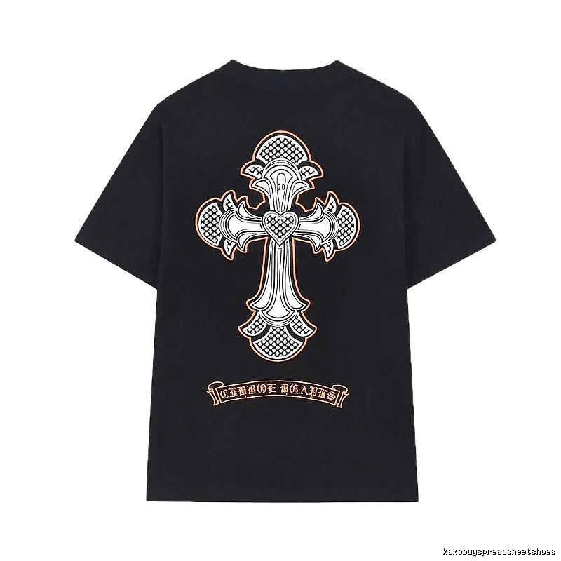 Chrome Hearts Cross Gothic Style Black Short-sleeve T-shirt
