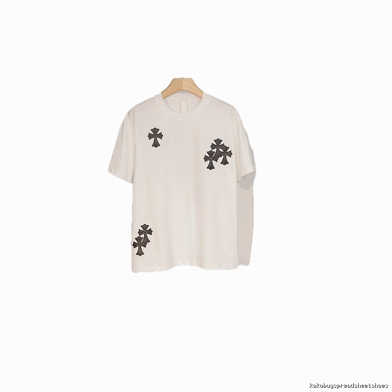 Chrome Hearts Cross Patch Street Style White T-Shirt