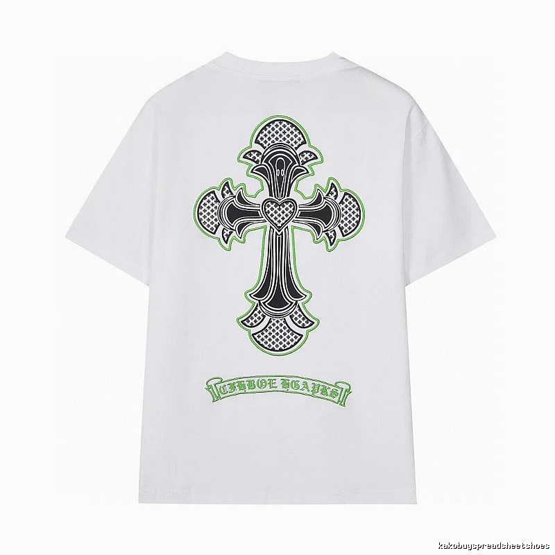 Chrome Hearts Cross Print Street Style White T-Shirt