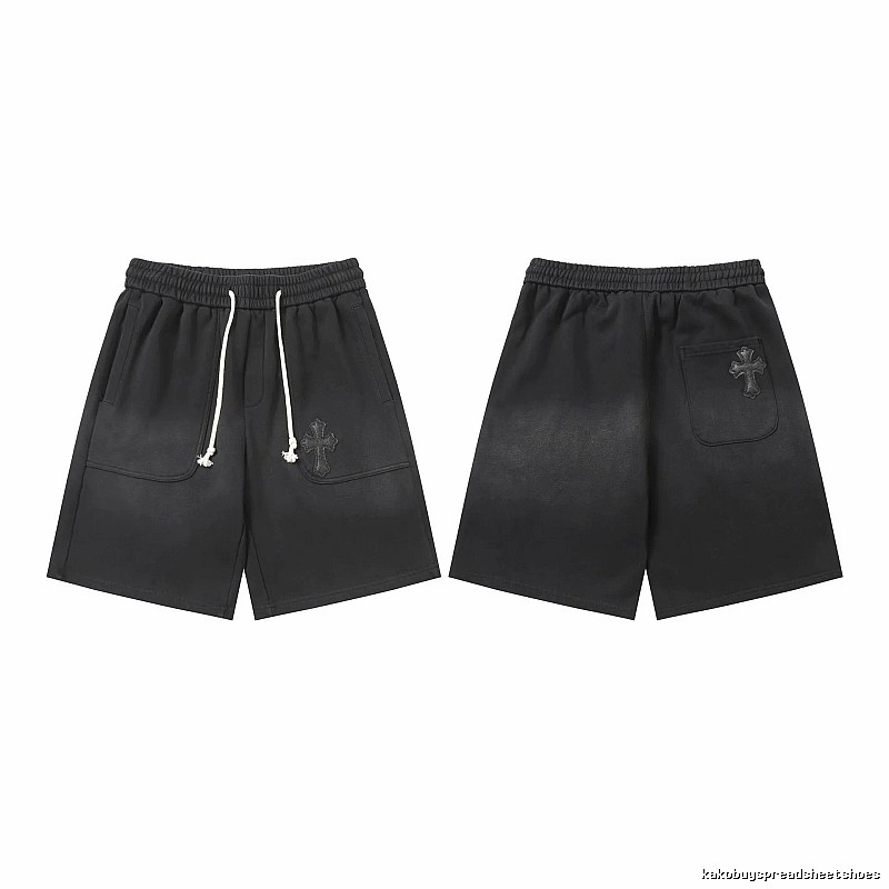 Chrome Hearts Cross Streetwear Brand Black Shorts