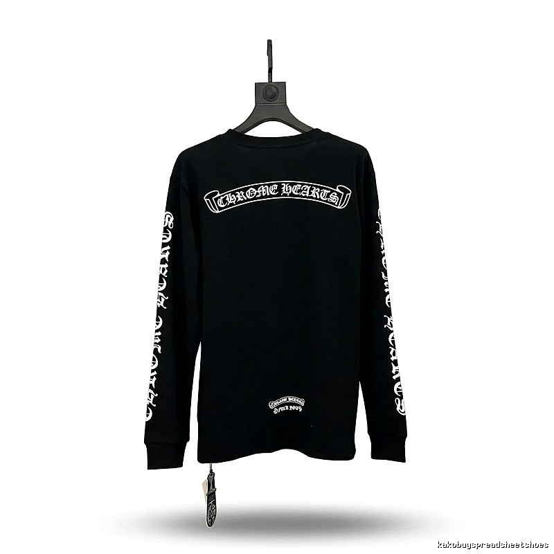 Chrome Hearts Dark Style Black Long T-shirt