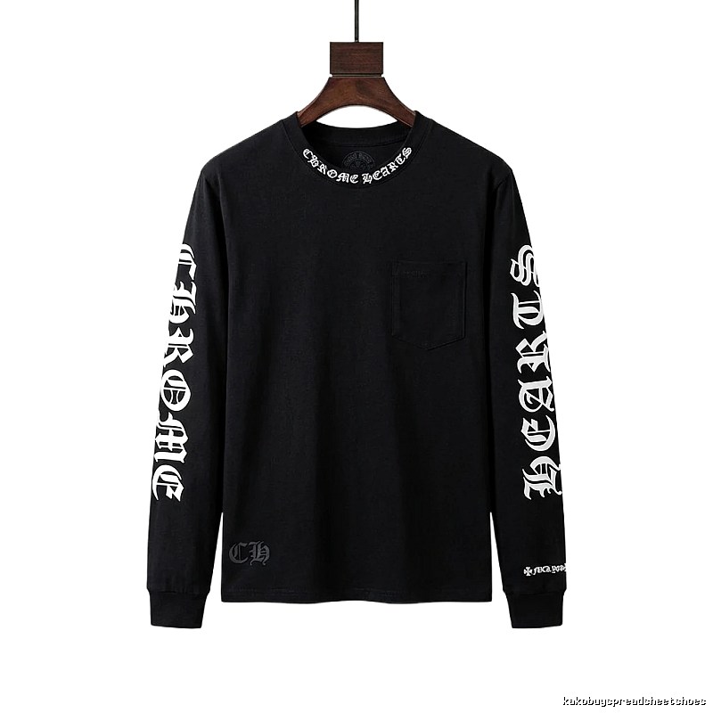 Chrome Hearts Dark Style Long-sleeved Black T-shirt