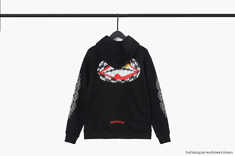 Chrome Hearts Easy Match Cross graphic hoodie Black Blue Cross for Leisure Wear