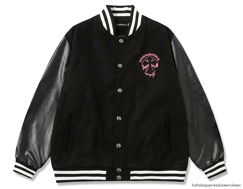 Chrome Hearts embroidered baseball jacket in black