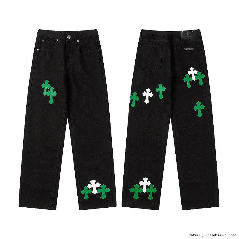 Chrome Hearts Gift Ready Graphic jeans Light Denim Jeans with Fresh Pattern