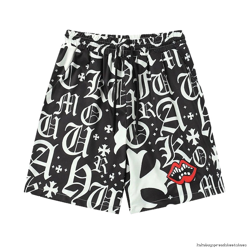 Chrome Hearts Gothic Style Black Shorts