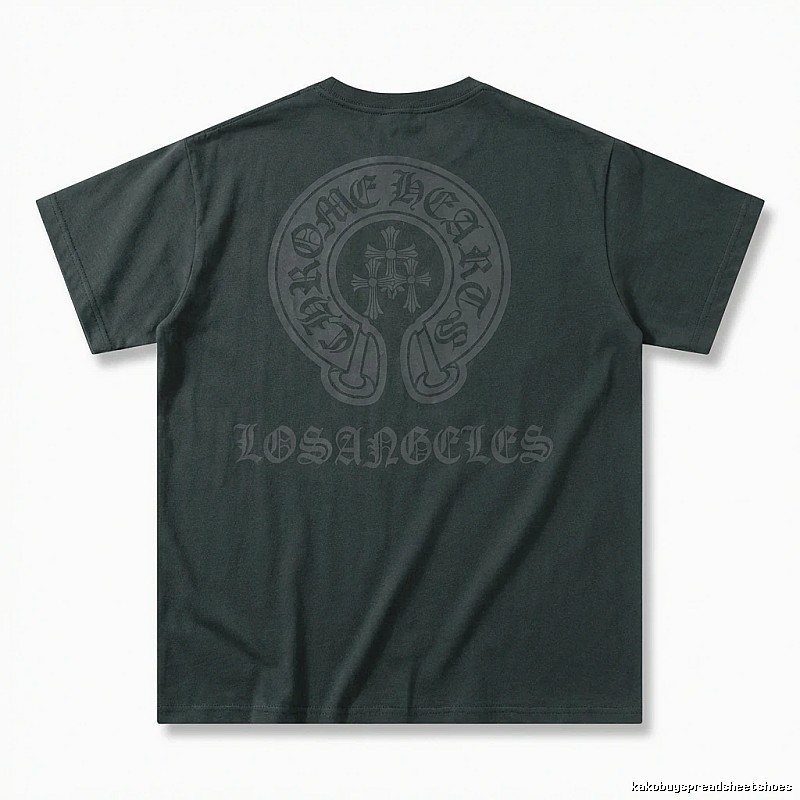 Chrome Hearts Gothic Style Dark Grey T-shirt