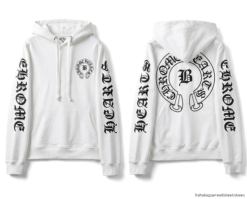 Chrome Hearts Gothic-style white hoodie