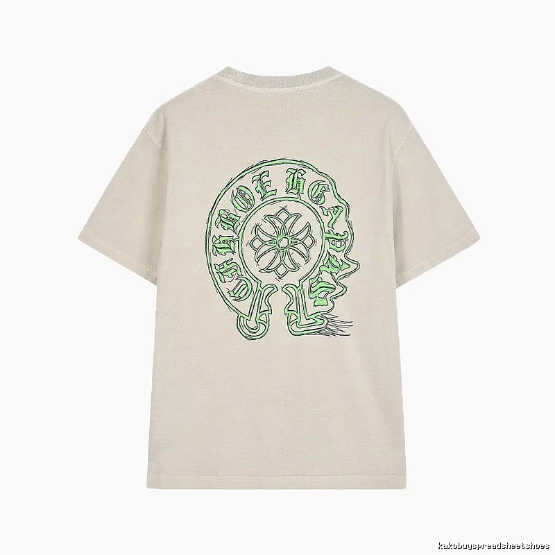 Chrome Hearts Horseshoe Cross Print Street Style Off-white T-shirt