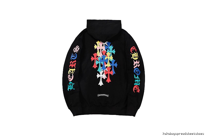 Chrome Hearts Lightweight Cross graphic hoodie Black Blue Cross for Trend Styling