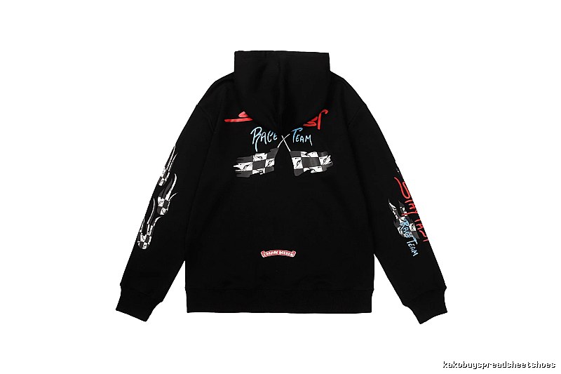 Chrome Hearts Monogram Cross graphic hoodie Black Blue Cross for Casual Outfits