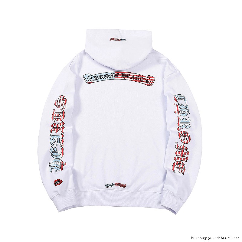 Chrome Hearts Premium Style Cross graphic hoodie Black Blue Cross for Resort Outfits