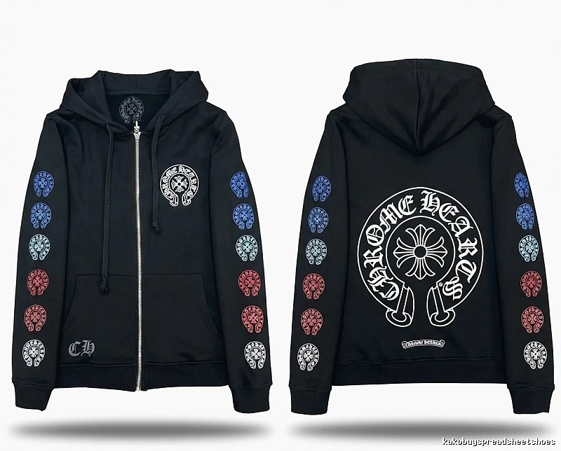 Chrome Hearts Printed Trendy and Cool Black Coat