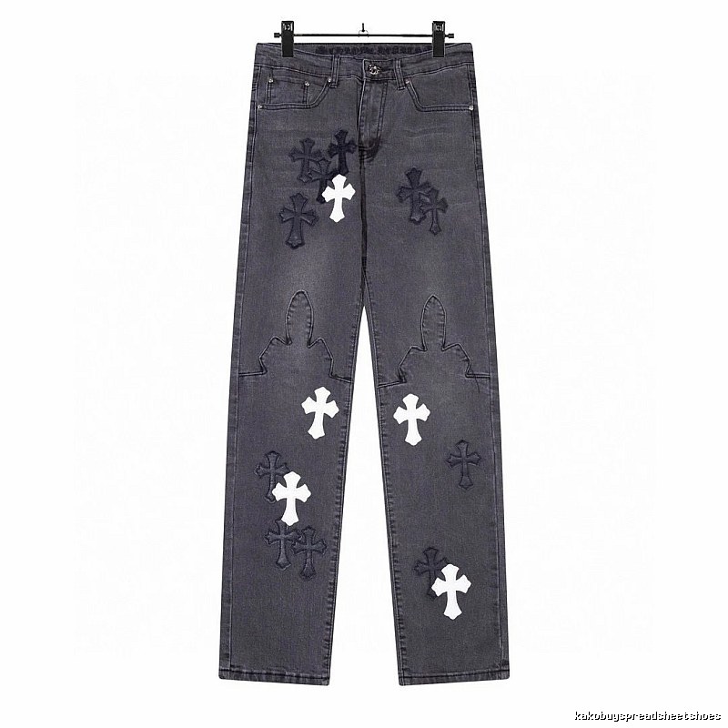 Chrome Hearts Relaxed Graphic jeans Light Denim Jeans with Designer-Inspired Detail