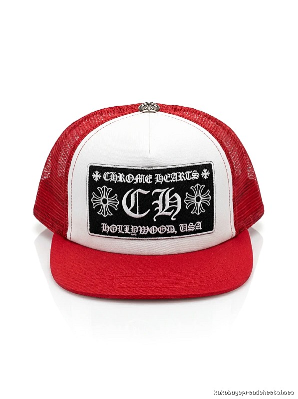 Chrome Hearts Retro Red and White Hat