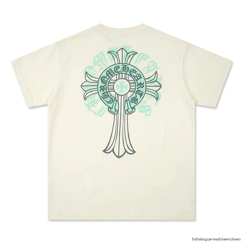 Chrome Hearts retro-style beige T-shirt
