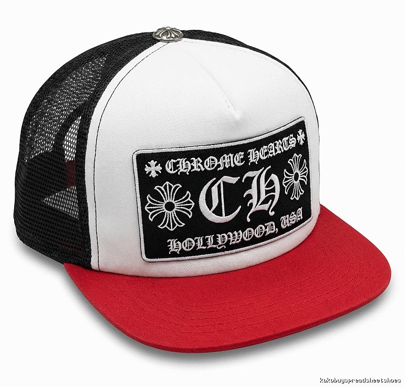 Chrome Hearts Retro Style Black and Red Hat
