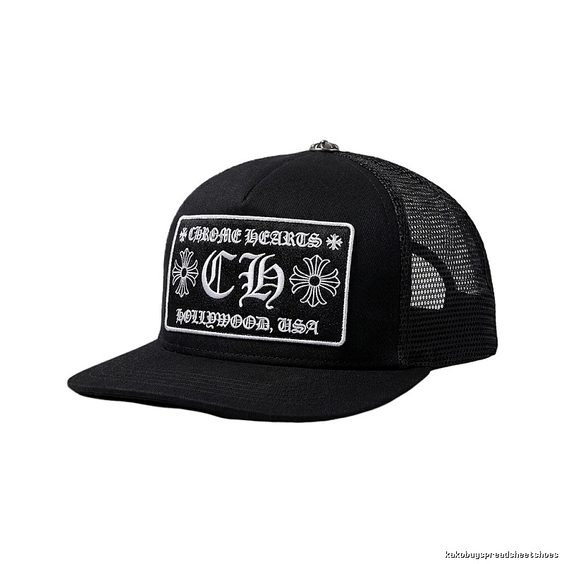 Chrome Hearts retro-style black cap