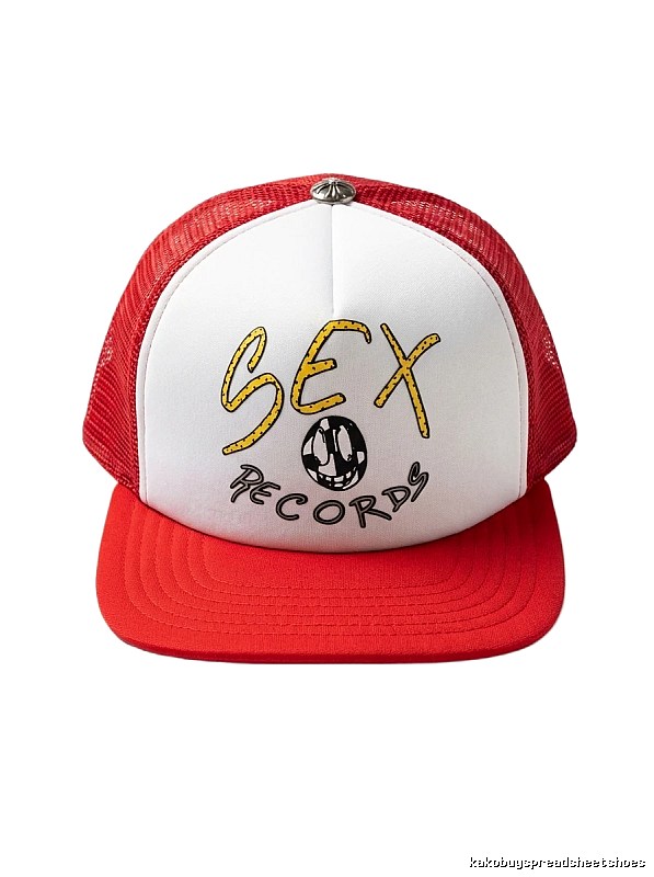 Chrome Hearts Retro Style Red and White Hat