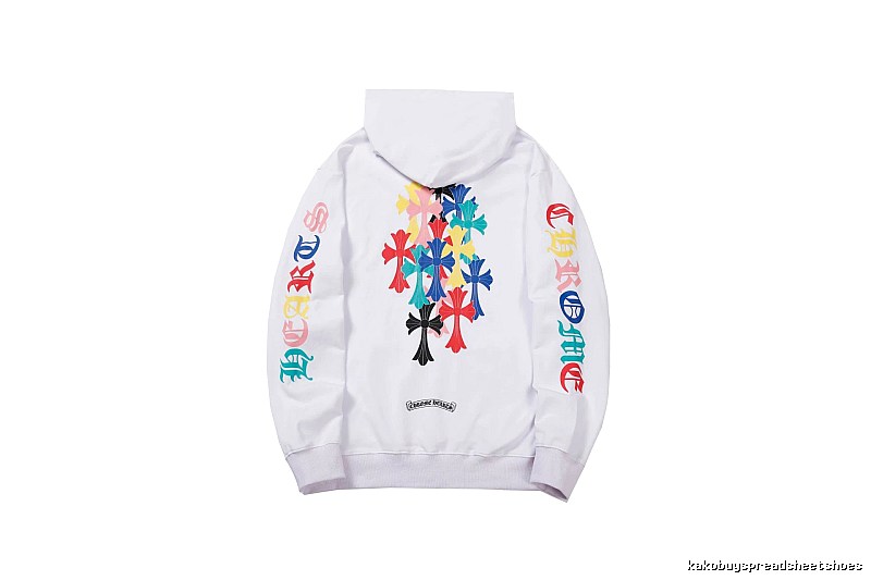 Chrome Hearts Streetwear Cross graphic hoodie Black Blue Cross with Logo Accent