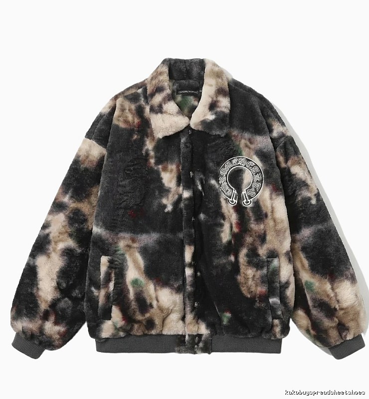 Chrome Hearts Tie - Dye Style Plush Coat
