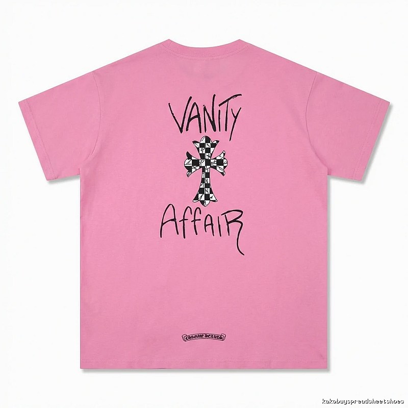 Chrome Hearts Trendy and Cool Style Pink T-shirt
