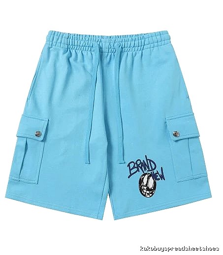 Chrome Hearts Trendy Cool Style Light Blue Shorts
