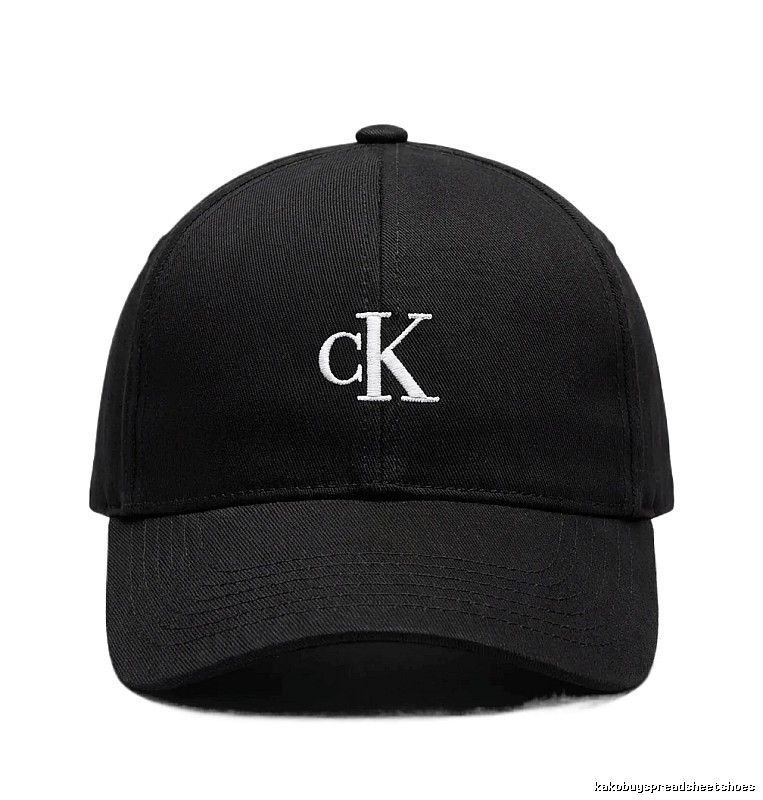 CK minimalist style black baseball cap
