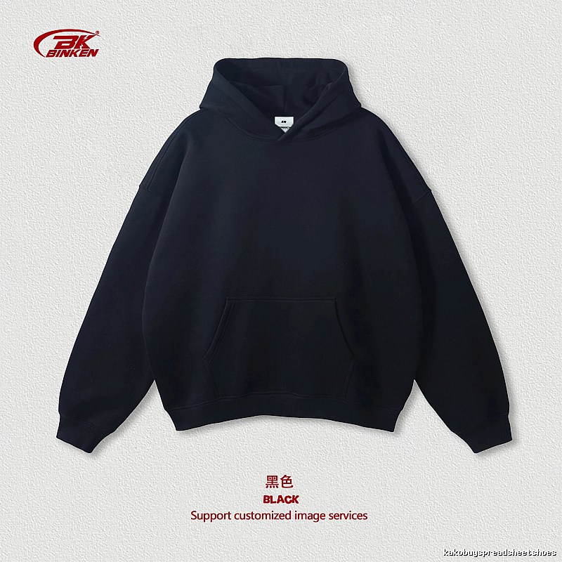 Classic Pullover hoodie Navy Blank Kangaroo for Daily Styling