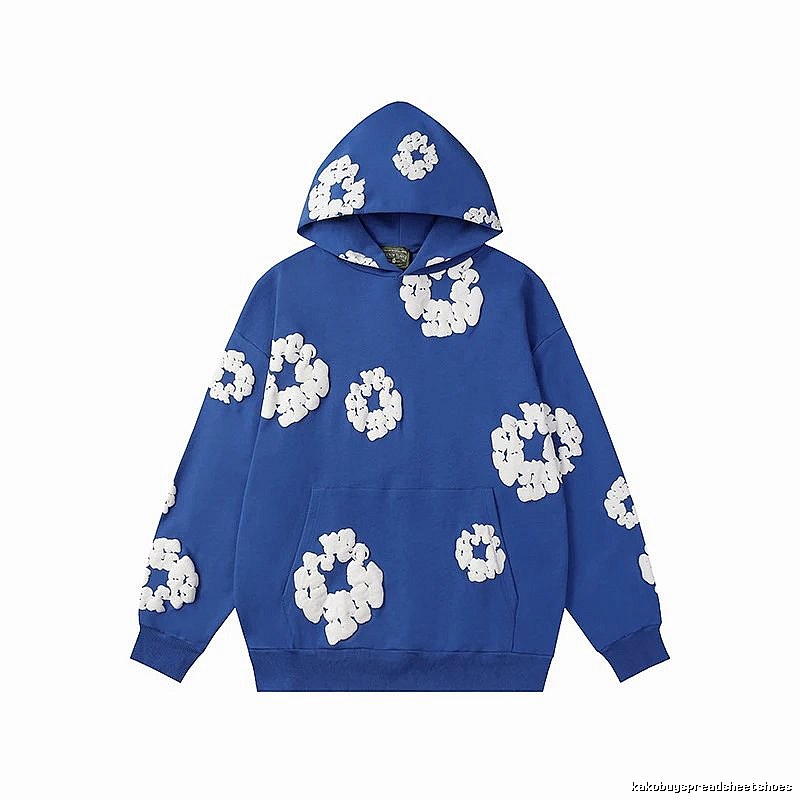 Cobalt Blue Floral Graphic Hoodie