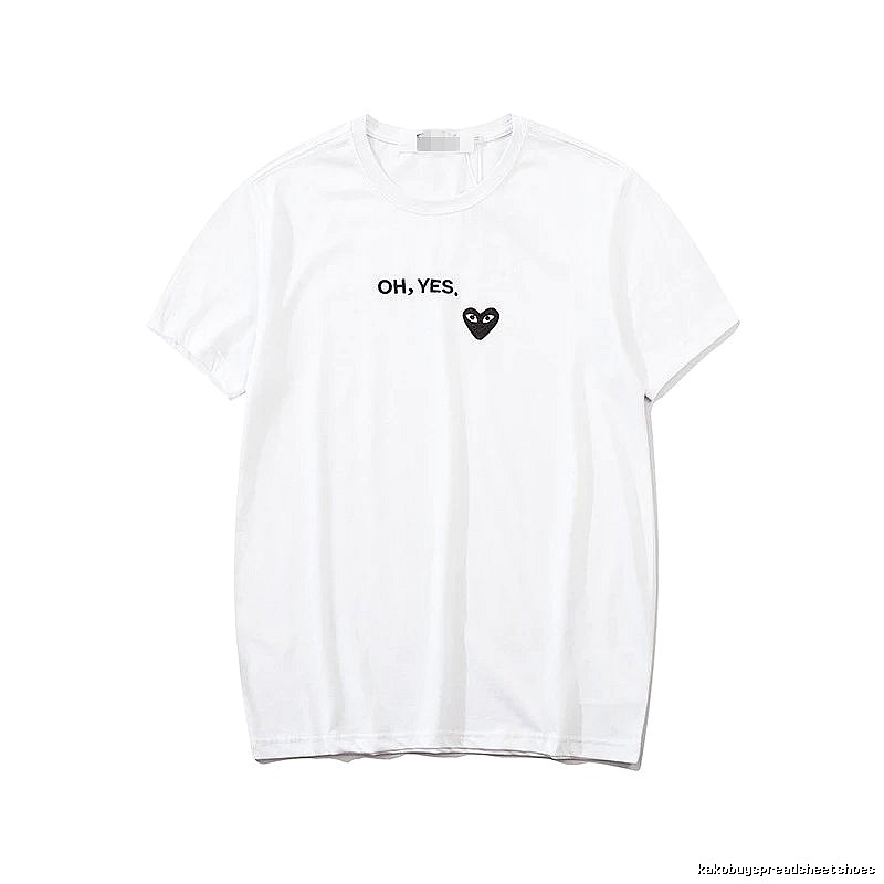 Comme des Garcons PLAY 2021-87 White Style 2187 Heart Logo T-Shirt Statement Graphic