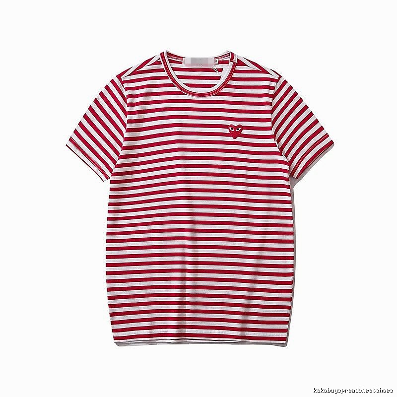 Comme des Garcons PLAY 2021-94 Red Style 2194 Heart Logo T-Shirt Relaxed Styling