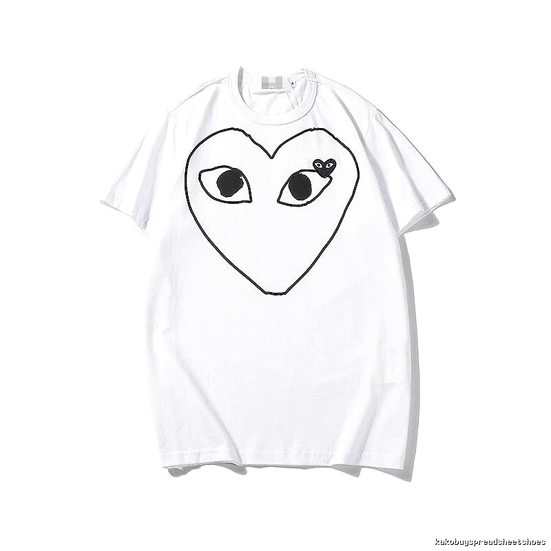 Comme des Garcons PLAY 2023-13 Black Style 2313 Heart Logo T-Shirt Bold Graphic
