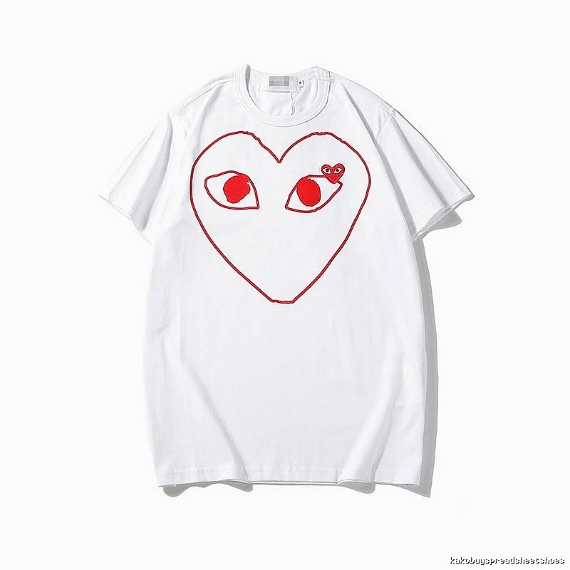 Comme des Garcons PLAY 2023-13 Red Style 2313 Heart Logo T-Shirt Minimal Look