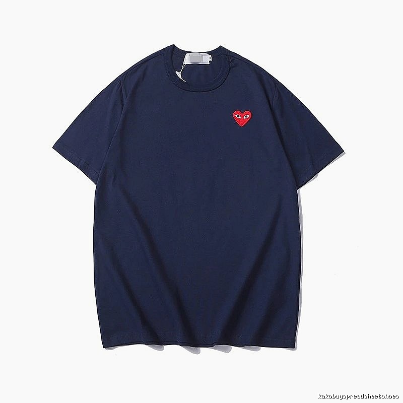 Comme des Garcons PLAY 2023-31 Blue Style 2331 Heart Logo T-Shirt Holiday Edit