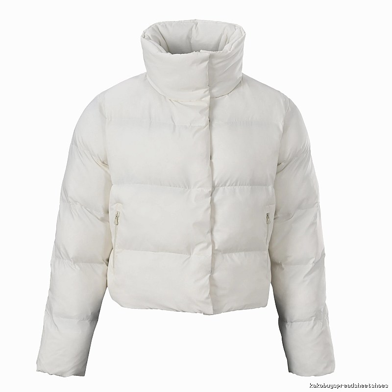 Commuter Stand-Collar Puffer Jacket - White