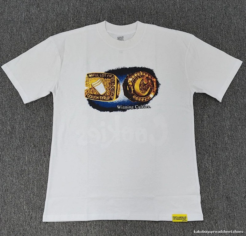 Cookies Championship Ring American Street Style White Short Sleeve T-Shirt