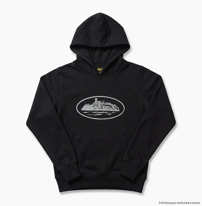 Corteiz Island Logo Minimalist Style Black Sweatshirt